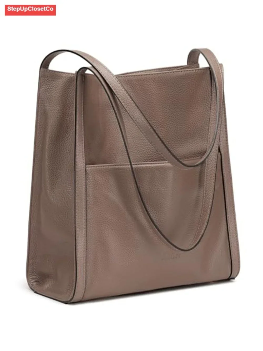 Top Grain Pebbled Cowhide Leather Tote Bag for Women Medium Shoulder Handbag